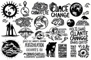 climate change activism tattoo idea