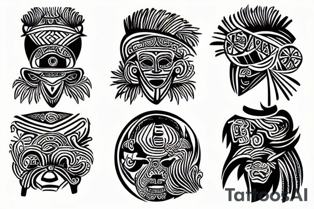 colombian tribal simbols tattoo idea