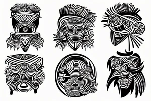 colombian tribal simbols tattoo idea