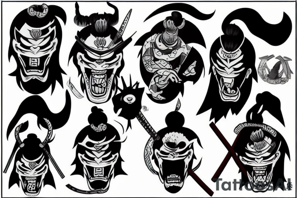 Samurai Oni Japanese tattoo idea