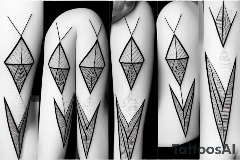 geometric arrow tattoo idea