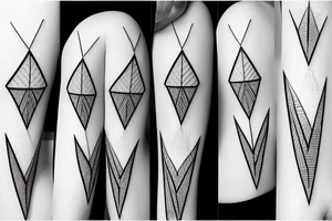 geometric arrow tattoo idea