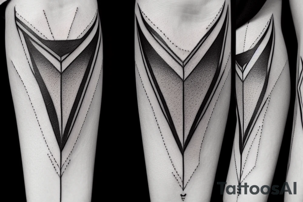 geometric arrow tattoo idea