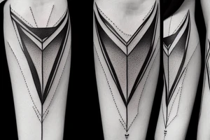 geometric arrow tattoo idea
