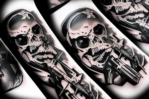 Reaper with kalashnikov and night vision googles tattoo idea