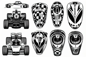 racing car tattoo idea