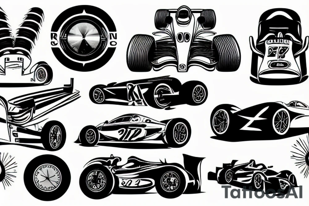racing car tattoo idea