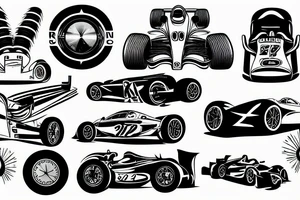racing car tattoo idea