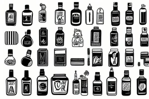 A bottle of Anis Cartujo tattoo idea