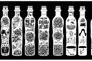 A bottle of Anis Cartujo tattoo idea