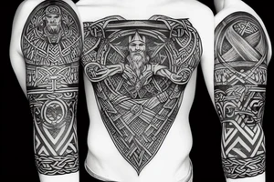 sleeve viking design tattoo idea