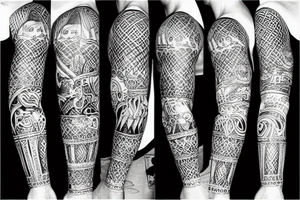 sleeve viking design tattoo idea