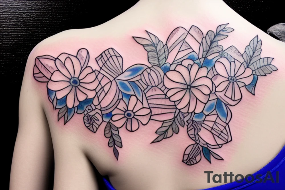 Forget me not with an angel tattoo idea