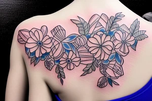 Forget me not with an angel tattoo idea