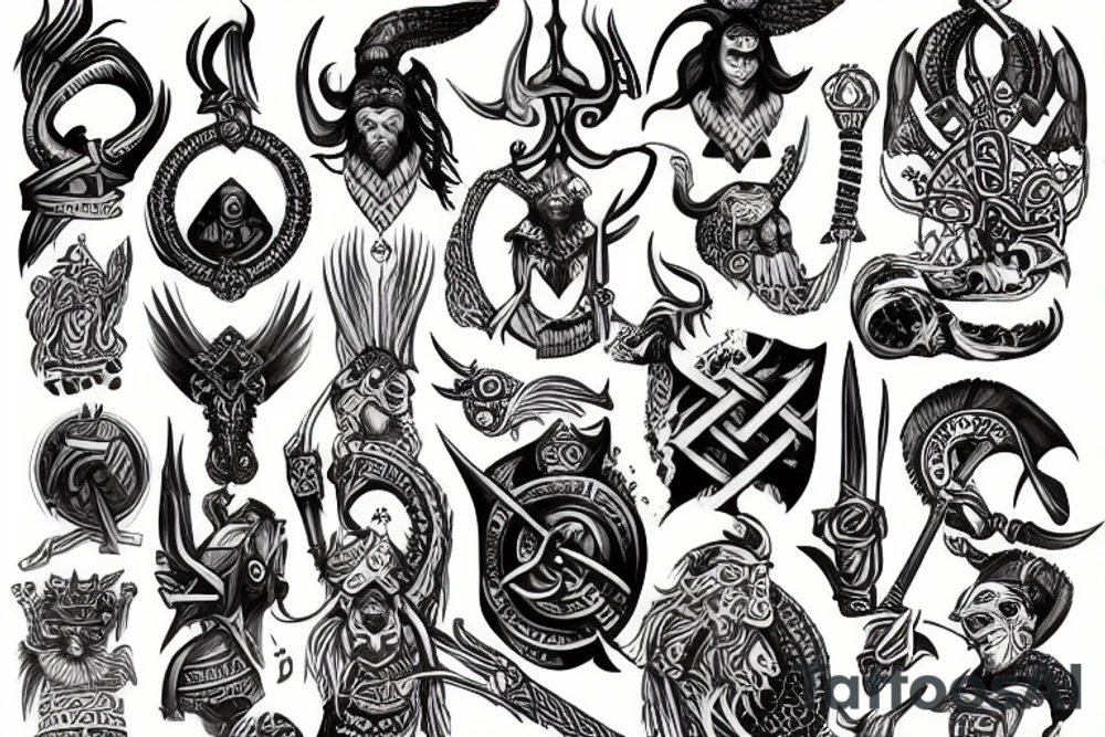 Vikings, mitologia nórdica tattoo idea