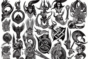 Vikings, mitologia nórdica tattoo idea