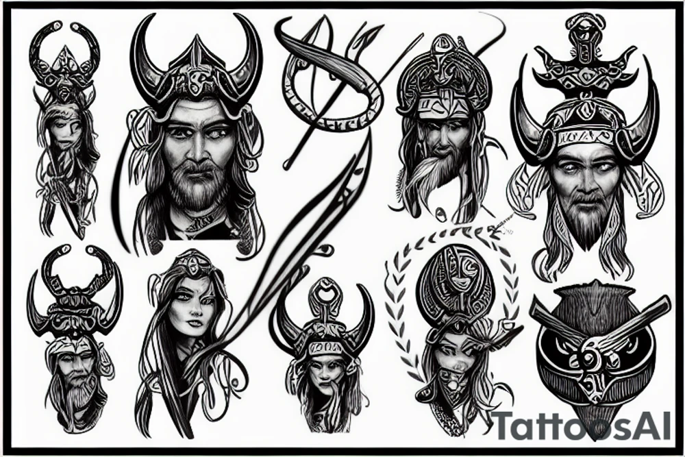Vikings, mitologia nórdica tattoo idea
