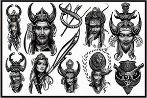 Vikings, mitologia nórdica tattoo idea