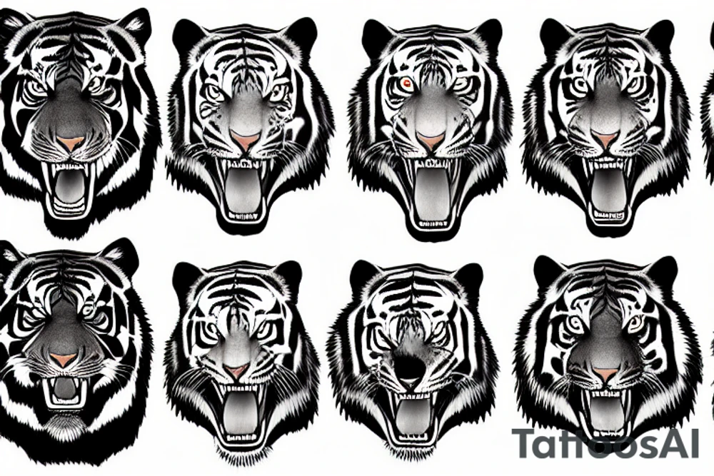 A tiger biting the arm tattoo idea
