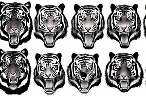 A tiger biting the arm tattoo idea