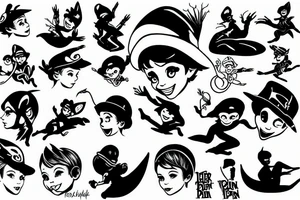 peter pan hat tattoo idea