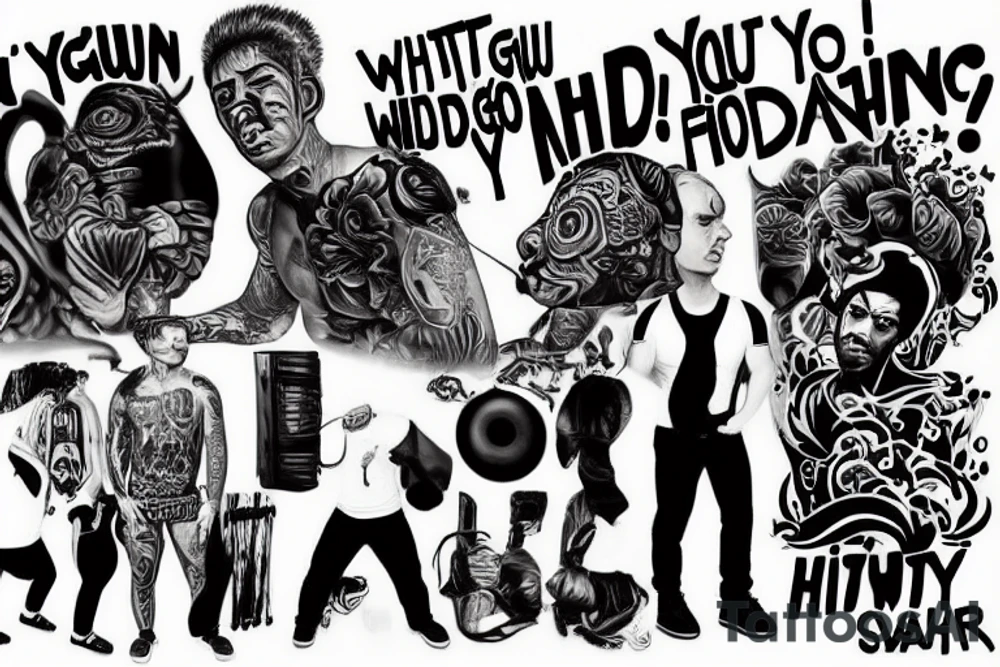 What you gonna do when shit hits the fan? Are you gonna stand and fight like a man? Will you be as hard as you say you are? 9r are you gonna run and go get your bodyguard? tattoo idea