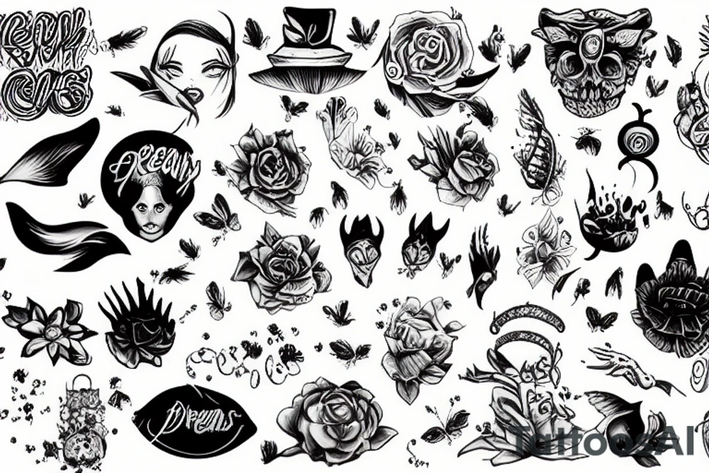 Dreams feel like reality tattoo idea