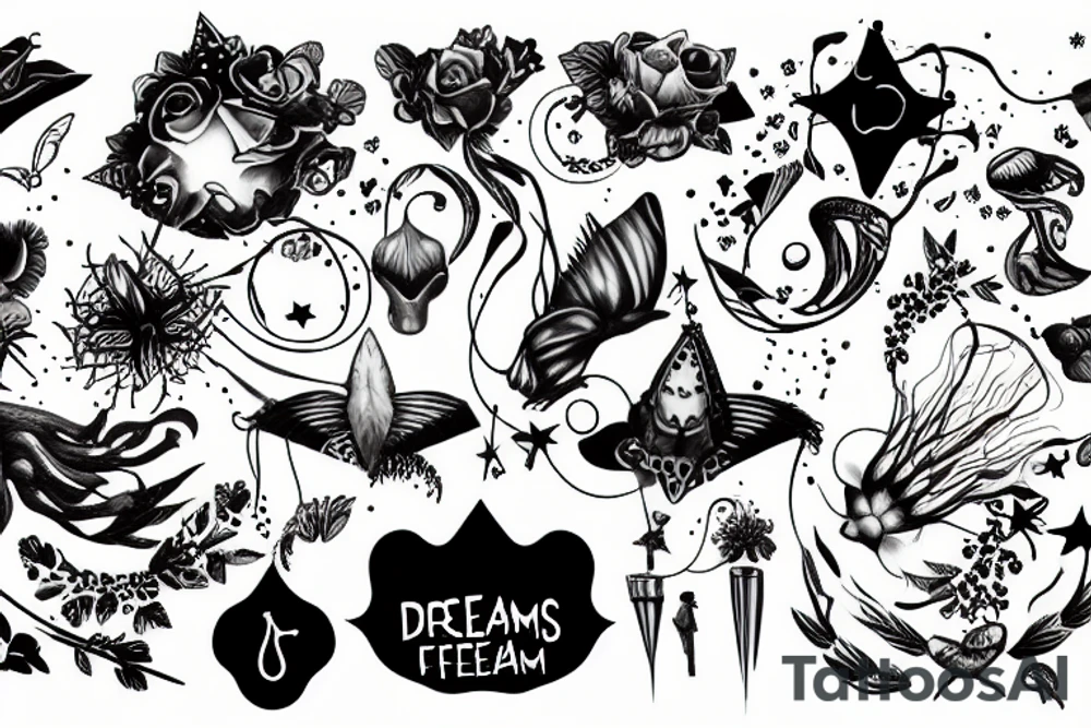 Dreams feel like reality tattoo idea