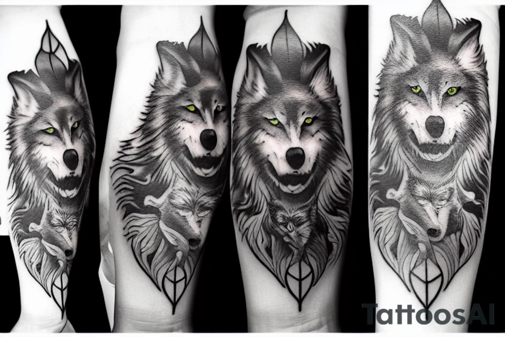 lone wolf tattoo idea