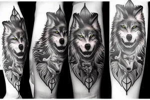 lone wolf tattoo idea