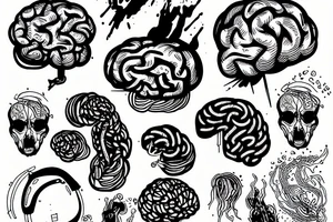 Explosive brain, overthinking with wires tattoo idea