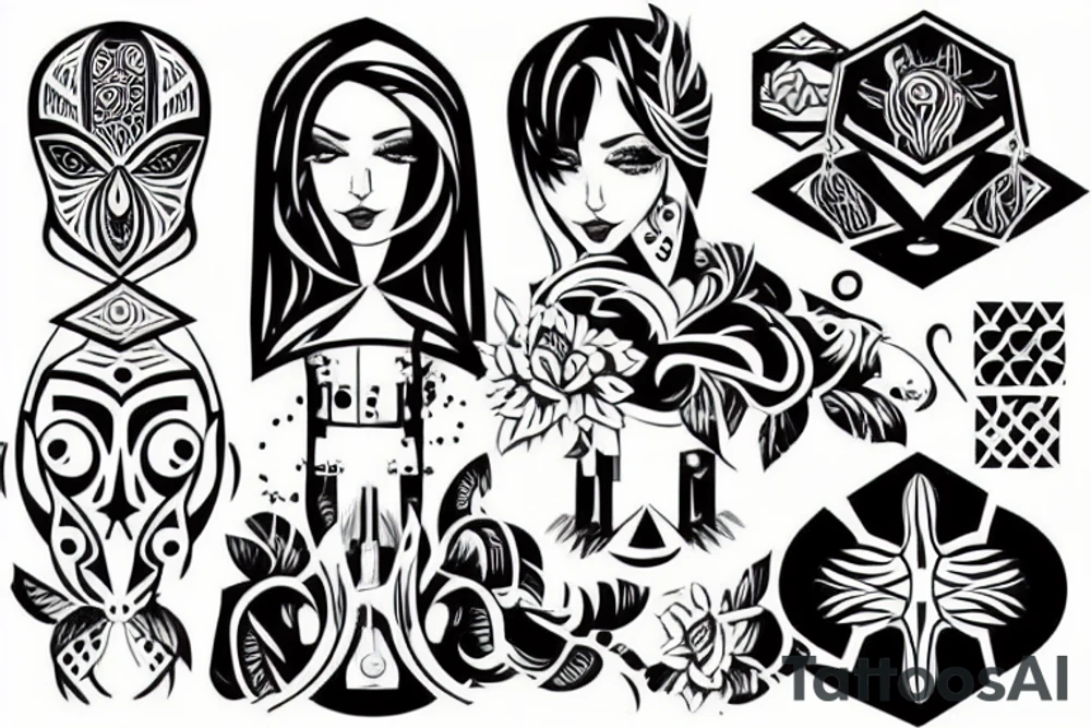 Карта Украины в лабиринте tattoo idea