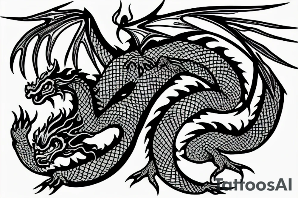 dragon for a hip tattoo idea