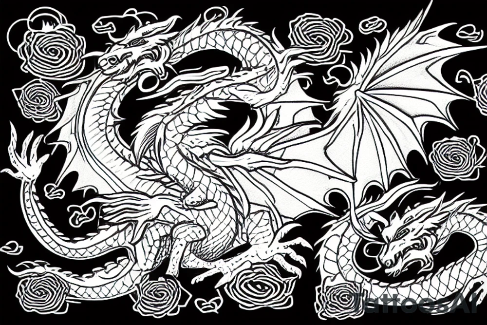dragon for a hip tattoo idea