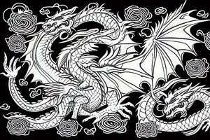 dragon for a hip tattoo idea