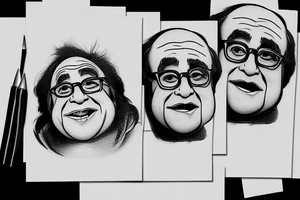 Danny Devito making a kissing face tattoo idea
