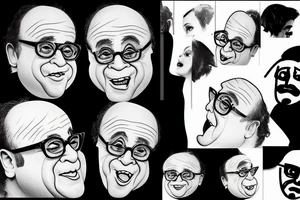 Danny Devito making a kissing face tattoo idea