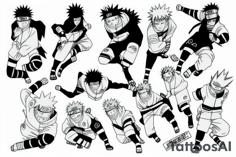 a naruto character with a brazil jersey tattoo idea