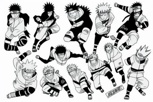 a naruto character with a brazil jersey tattoo idea