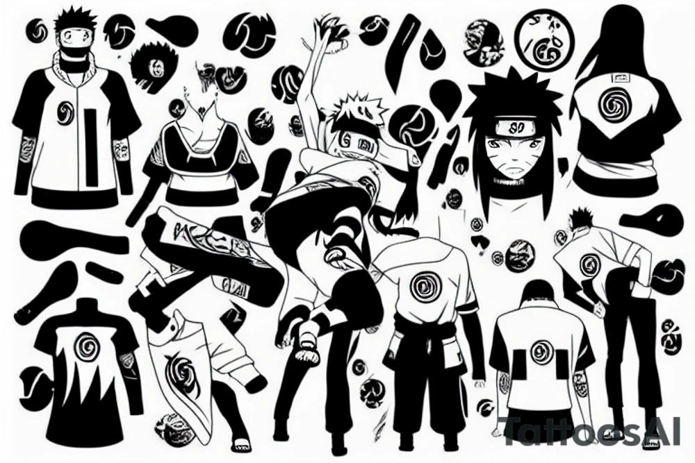 a naruto character with a brazil jersey tattoo idea