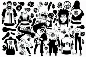 a naruto character with a brazil jersey tattoo idea