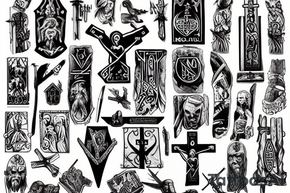 Mjölnir and the crucifix tattoo idea