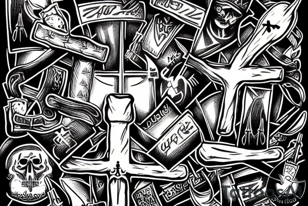 Mjölnir and the crucifix tattoo idea