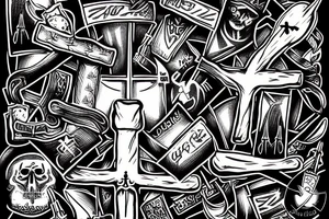 Mjölnir and the crucifix tattoo idea