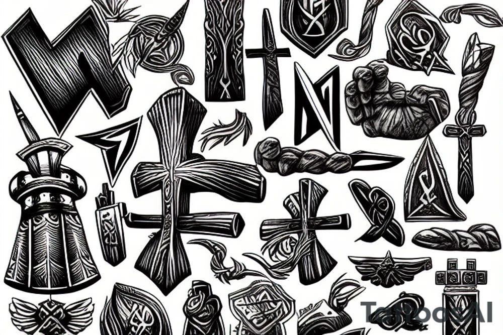 Mjölnir and the cross tattoo idea