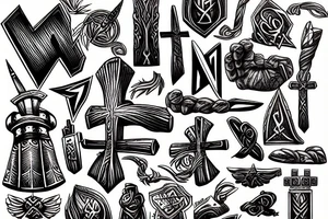Mjölnir and the cross tattoo idea