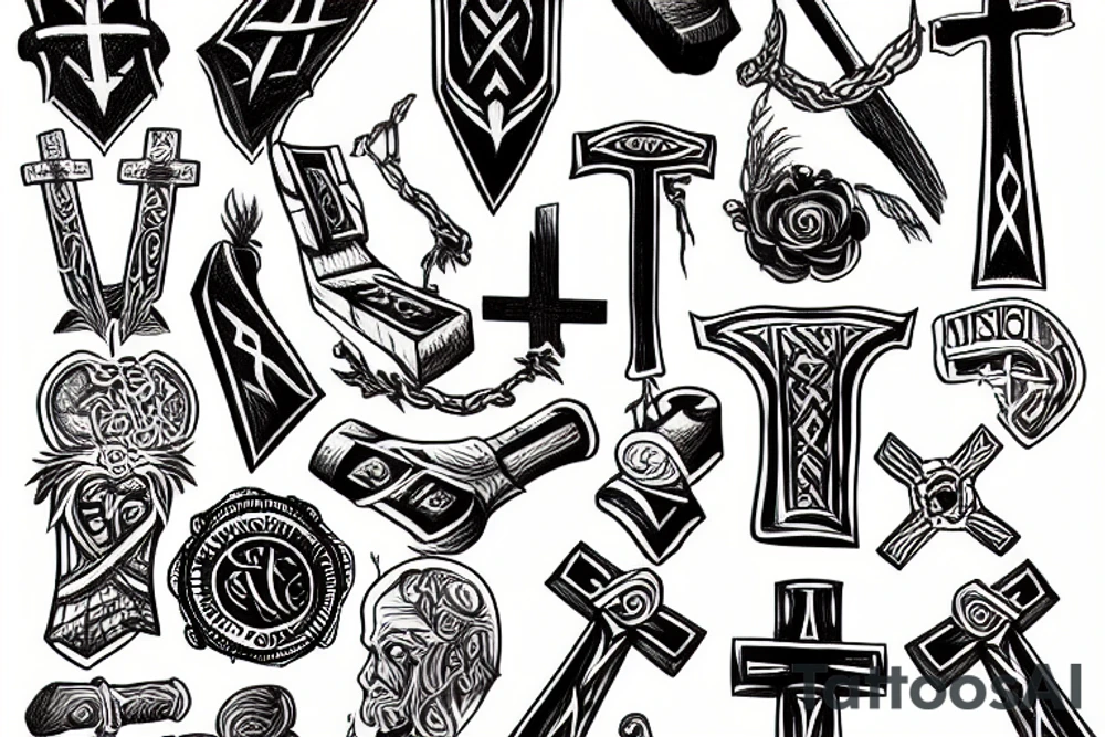 Mjölnir and the cross tattoo idea