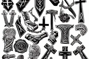 Mjölnir and the cross tattoo idea
