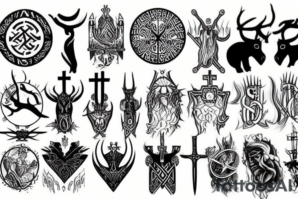 Norse and Christianity tattoo idea