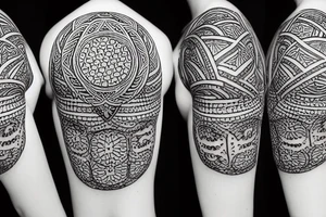 Ying and yang with flower of life tattoo idea